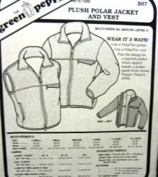 507 GREEN PEPPER ZIPPY PLUSH POLAR JACKET,VEST PATTERN XS-XXL